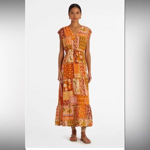 Marie Oliver Indy Dress in Poppy Patchwork Large